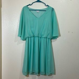 C large sheer capped sleeved dress. Size XL.